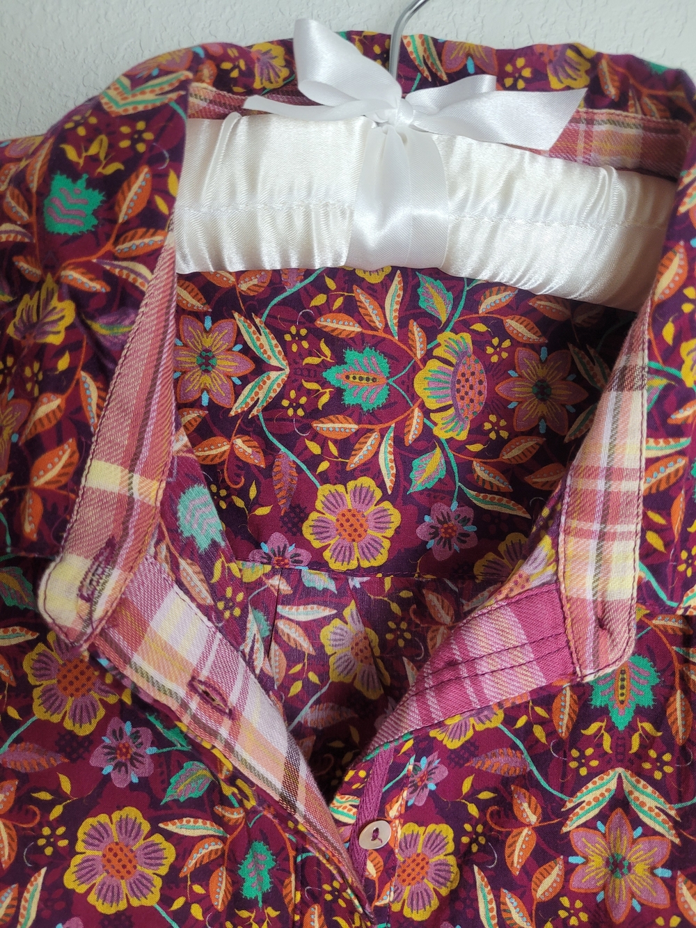 Sundance Floral Button-Front Shirt in Purple Yellow/orange and Teal - Picture 3 of 16